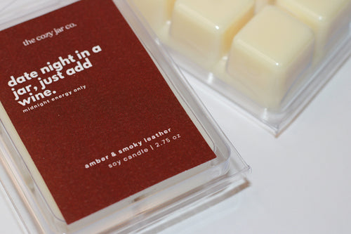 amber and smoky leather- 2.75 wax melts
